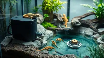 Wasserwechsel im Reptilienterrarium