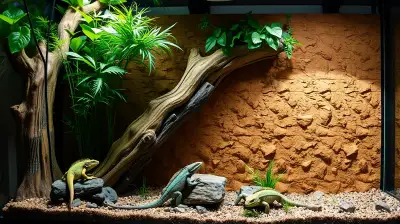 Korkrückwand für Reptilien gestalten