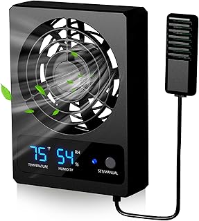 Reptilienlüfter Lüfter, Einstellbare Geschwindigkeit, Feuchtigkeitskontrolle, Luftentfeuchter f…