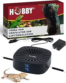 Hobby Terraristik Terra Fan I Ventilator zur Luftzirkulation in Terrarien I inkl. Display und Sen…