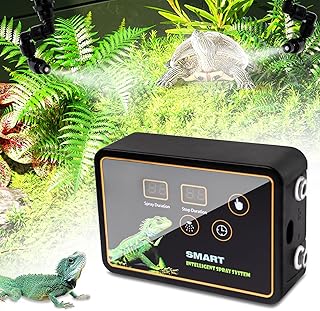 Reptilien Benebelungssystem Terrarium,GuKKK Intelligentes Reptilien Luftbefeuchter mit Schlauch m…
