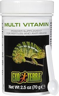 Exo Terra Puderzusatzpräparat, Multivitamin, Futterzusatz für Reptilien, 70g