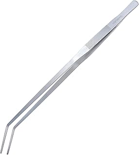 VORESTIC 48 cm Aquarium Pinzette Lang, Gebogene Aquarium Pinzette, Sehr Lange Pinzette zum Fütte…