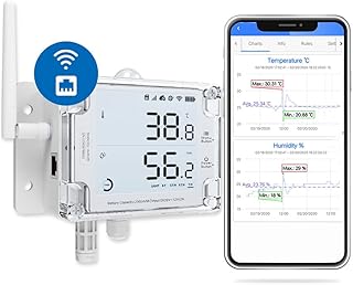 UbiBot GS1-AETH1RS | digitales WLAN-fähiges Thermo- und Hygrometer mit Warnungen, ferngesteuerte…