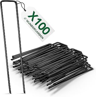 WUNDERGARDEN – 100 Erdanker für Unkrautvlies, Erdnägel aus Stahl im Set zur Befestigung von Unk…