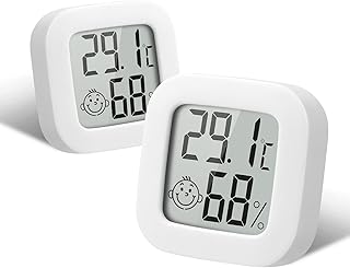 Flintronic Mini LCD Thermometer, 2 Stück Digital Thermometer Innen, Hygrometer Innen, Thermomete…