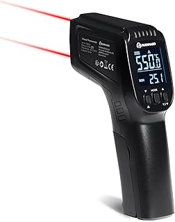 BURNHARD® Infrarot-Thermometer, Dual-Laser, -50 – 550 °C, Laser Temperaturmessgerät mit Hold…