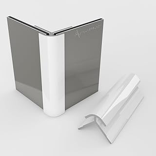 Aluminium Profil 200cm Außeneckprofil – Weiß – für 3mm Alu-Verbundplatten PVC-Wand-Paneelen Ac…