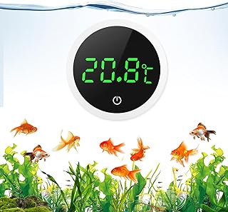 ORIA Aquarium Thermometer, LED Anzeige Digital Temperaturmessgerät Aquarium (℃), Kleben-On Min…