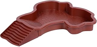 Reptilien-Badehaus mit Rampe | Geräumige Wasserschale für Schildkröten & Echsen | Abnehmbares …