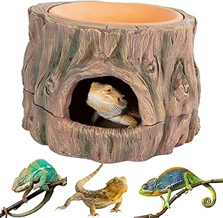 3 in 1 Reptilien Verstecken Höhle Reptilien Schutz: Reptilie Höhle, Terrarium Zubehör, Amphibi…