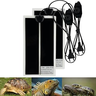Reptil Heizmatten, 2 STÜCKE Nicht-klebendes Terrarium Heizkissen für Reptilien Schildkröten Sc…