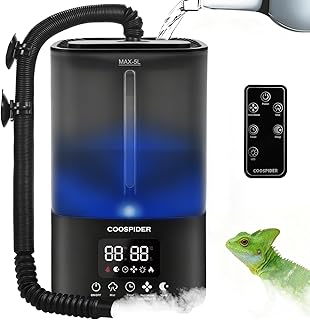 Tararium 5L Terrarium Vernebler mit Timer & Feuchtigkeits-Sensor – Automatischer Reptilien Luft…