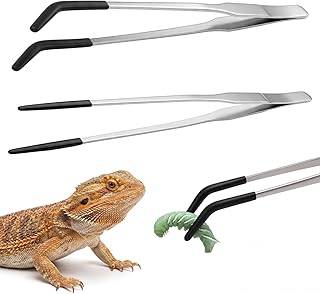 Edelstahl Aquarium Pinzette, 2 Stück 25 cm Und 27cm Pinzette Lang Reptilien Futterpinzette Set M…