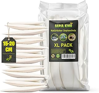 Sepia King Sepiaschalen Premium XL Vorteilspackung 250g Sepia Schalen – Optimale Kalzium und Vita…