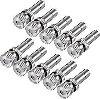 ATOPLEE 10pcs Niederdruck Messing Nebeldüsen für Kühlsystem Luftbefeuchtung Sprayer (0,8 mm)