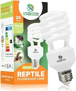 Reptilien UVB Lampe Terrarium, 26W UVA UVB 10.0, E27 Terrarium Lampe für Schildkröten, Vöge, B…
