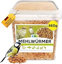 Mehlwürmer getrocknet, Premium Insektensnack Vögel, Fische, Schildkröten, Nager, Igel, Reptili…
