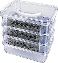 Mehlwurm-Zucht-Set, 4-lagige Mesh Maiswurm Futterbehälter Aufzuchtbox Mit Pinzette Und Reinigung…