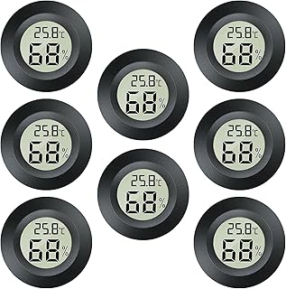Thermometer Hygrometer, 8pcs Mini LCD Digital Hygrometer Thermometer, 2in1 Innen Außenfeuchtemes…