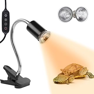 LUCKY HERP Aquarium Schildkröte Wärmelampe Zubehör, UVA UVB Lampe Terrarium 25W/50W Heizlampe,…