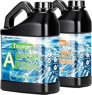 Teexpert 1.9L Hochglanz Epoxidharz Set, Klares Selbstnivellierendes Blasenfreies Epoxy Resin, 1:1…