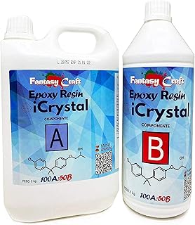 Epoxidharz iCrystal Resin 3 Kg: Ideal für die Herstellung von Schmuck, River Table und künstler…