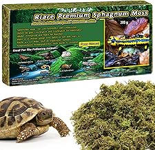 Riare 200g Natürliches Sphagnum Moos für Reptilien Terrarienmoos Ziegel für Reptilien Natürli…