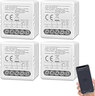 ANTELA Smart Relais Schalter WLAN und Bluetooth 10A 1Kanal, Kompatibel mit Alexa, Smart Life APP,…