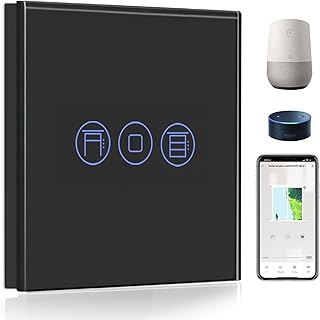 BSEED WiFi Smart Rolladenschalter, Fernbedienung und Timer-Funktion mit Smart Life/Tuya APP, arbe…