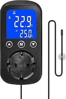 KETOTEK KT2100 PID Temperaturregler mit Heizungsdimmer und Steckdosen Thermostat für Terrarien, …