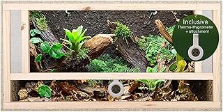Repiterra Terrarium Reptilien & Batracien aus OSB-Holz, 80 x 50 x 50 cm, Vivarium mit Belüftung …