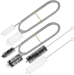 4 Stück Aquarium Reinigungsbürste(2 x Doppelseitige Rohrbürste, 2 x Einkopfbürsten), Schlauch…