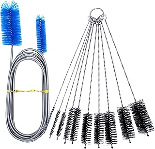 11 Stuck Reinigungsbürste Set, 180 cm Aquarium Schlauchbürste + 10 Strohhalm Bürste Verschiede…