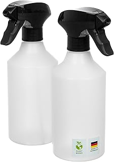 AP Nachhaltige Sprühflasche GREEN PE 2 x 500 ml I Zerstäuber mit verstellbarem Sprühkopf I Fü…