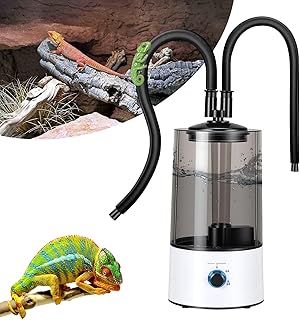 Reptilien Luftbefeuchter, 4L Nebelgerät für Terrarien mit Ausziehbarem DoppelläUfig Dreistufig…