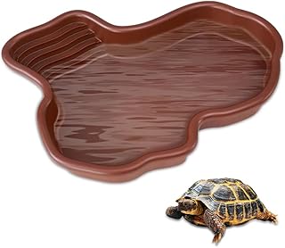 Schildkröten Wasserschale, Reptilien Badebecken Terrarium mit Rampe und Sonnenplattform Schildkr…