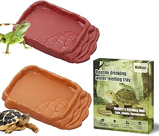 2 Stück Schildkröten Zubehör Terrarium Zubehör Wasserschale Terrarium Reptilien Wasserschale,…