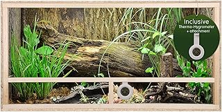 REPITERRA Terrarium für Reptilien & Amphibien, Holzterrarium mit Seitenbelüftung 120x60x60 cm
