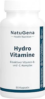 NatuGena Hydro Vitamine, bioaktiver Vitamin-B- und -C-Komplex, Enthält alle 14 B-Vitamine und na…