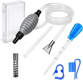 Aquarium Wasserwechsel Set 2,2 m mit Absperrventil, Schlauchhalter und transparenter PP-Aufbewahr…