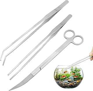 Aquascaping Set Edelstahl Aquarium Zubehör 3in1 Pflanzen Pflege Aquarium | Tools Aquarium Schere…