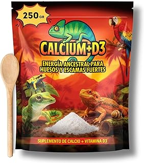 AF® Calcium D3 Terrarium Zubehör, 250g Gecko Futter Kalziumpulver mit Vitamin D3 Phosphorfrei, …
