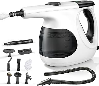 JBER Dampfreiniger Handgerät 1200W, 3 Sek. Aufheizzeit, Vielseitiger Dampfreiniger für Alles, 3…