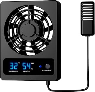 Terrarium Lüfter Gehäuselüfter – Kompakter Kühlventilator Terrarienzubehör, Geräuscharmer L…