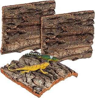 DOITOOL Kork-Terrarium-Hintergrund 4 Stück Baumrinde Für Gecko Frosch Und Bartagame 15.00 X 15….