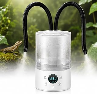 4L Reptilien Vernebler Terrarium mit Fernbedienung, Leiser Ultraschall Fogger Nebelmaschine mit D…