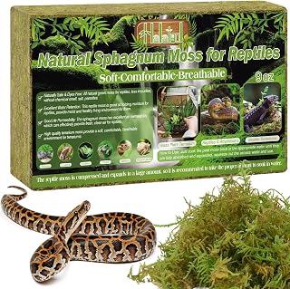 Halatool 260 g Premium Sphagnum Moos – Natürlicher Terrarienmoosblock für Reptilien (Leopardg…
