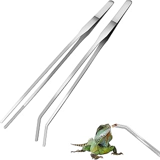 2 Stück Aquarium Pinzette Lang Set, 27cm Edelstahl Gerade Pinzette und Gebogene Spitze Pinzetten…