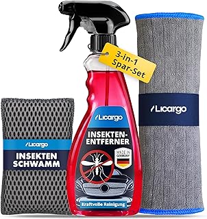 LICARGO Insektenentferner Auto Set 750ml – Insektenreiniger löst Insektenreste, Vogelkot & Bau…